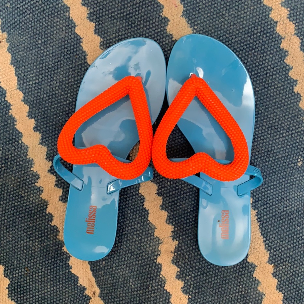 Women’s Melissa Big Heart Plastic Flip Flops